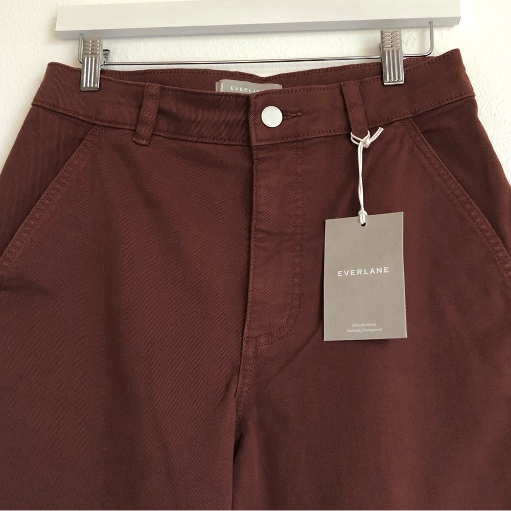 NWT Everlane The Utility Barrel Pant | Rosewood Brown, Size 6 - Picture 4 of 9